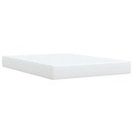 vidaXL Sommier à lattes de lit avec matelas Blanc 140x190cm Similicuir