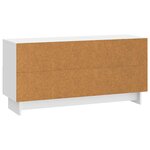 vidaXL Meuble TV Blanc brillant 102 x 34 5 x 50 cm Bois d'ingénierie