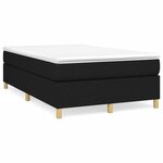 vidaXL Cadre de lit sans matelas noir 120x200 cm tissu