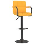 vidaXL Tabourets de bar lot de 2 jaune moutarde tissu