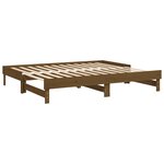 vidaXL Lit coulissant sans matelas marron miel 2x(80x200)cm