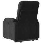 vidaXL Fauteuil inclinable de massage noir tissu microfibre
