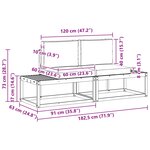 vidaXL Canapé d'extérieur en bout 2 Pièce Naturel et Beige
