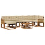 vidaXL Ensemble de canapés d'extérieur 8 Pièces Naturel et Beige