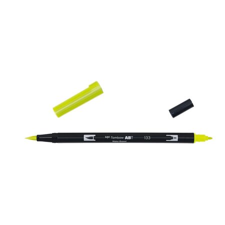 Feutre Dessin Double Pointe ABT Dual Brush Pen 133 chartreuse x 6 TOMBOW