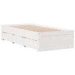 vidaXL Cadre de lit sans matelas avec tiroirs 75x190 cm bois de pin