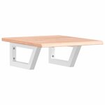 vidaXL Étagère de vasque murale acier et bois de chêne massif