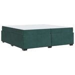 vidaXL Cadre de lit avec matelas Vert foncé 200 x 200 cm tissu