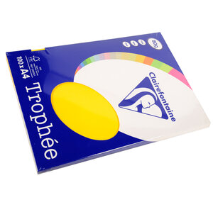 Ramette 100 Feuilles Papier 80g A4 210x297 mm Certifié FSC jaune soleil TROPHÉE