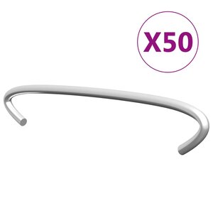 vidaXL Crochets de gabion 50 Pièces Acier galvanisé 10 cm