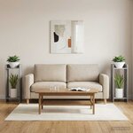 vidaXL Support de Plante 2 pièces Sonoma gris 30 x 30 x 80 cm