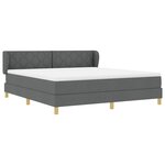 vidaXL Lit à Ressorts avec Matelas Crème 90x200 cm Tissu Gris foncé