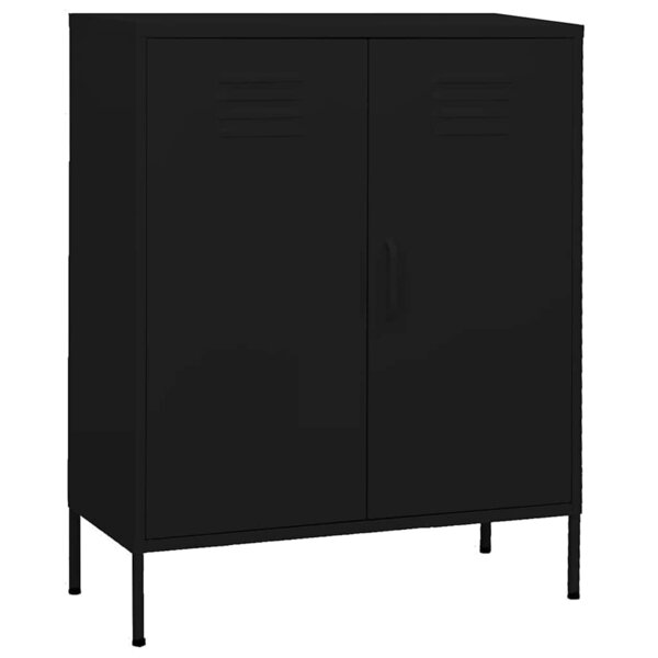 vidaXL Armoire de rangement Noir 80x35x101 5 cm Acier