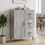 vidaXL Buffet Sonoma gris 66 x 34 5 x 89 5 cm Bois d'ingénierie