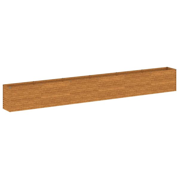 vidaXL Lit surélevé de jardin 578x50x69 cm acier corten
