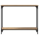 vidaXL Table console avec étagère Chêne artisanal 101 x 23 x 15 5 cm