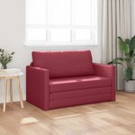 vidaXL Canapé-Lit 110cm Bordeaux Simili cuir