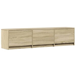 vidaXL Meuble TV avec LED Sonoma 165 x 34 x 40 cm Bois d'ingénierie