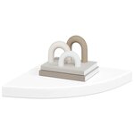 vidaXL Étagères d'angle flottantes 2 pièces Blanc 35x35x3 8 cm MDF