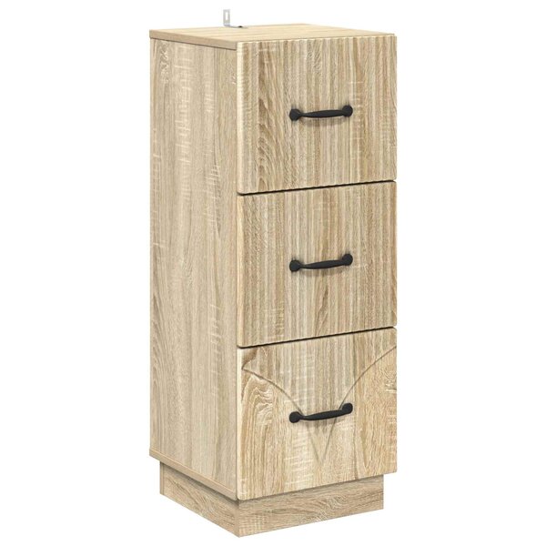 vidaXL Armoire à tiroirs Chêne Sonoma 33 x 34 5 x 87 cm