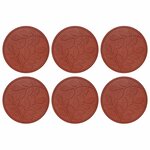 vidaXL Pierre de marchage 6 pièces Rouge Ø 44 x 2 cm Caoutchouc