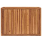 vidaXL Lit surélevé 100x50x70 cm Bois de teck solide