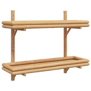 vidaXL Étagère Murale avec étagère Marron 75 x 26 x 60 cm Bambou