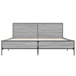 vidaXL Cadre de lit sans matelas sonoma gris 135x190 cm