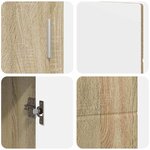 vidaXL Buffet avec étagère FLORIN Chêne Sonoma 88 5 x 30 5 x 55 5 cm