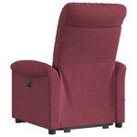 vidaXL Fauteuil inclinable de massage électrique Rouge bordeaux Tissu