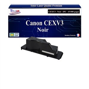 T3AZUR - Toner compatible avec Canon IR2200  IR2200i  IR2220  IR2220i  IR2300  IR2800  IR3250i  IR3300  IR3300i  IR3320 remplace Canon CEXV3 (6647A002) - 15 000 pages