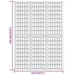 vidaXL Cloison de séparation pliable 3 panneaux 120x170 cm Blanc