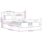 vidaXL Cadre de lit sans matelas chêne sonoma 140x190 cm