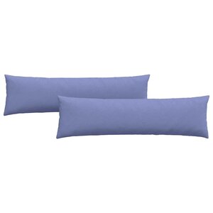 vidaXL Coussins de canapé 2 pc tissu Bleu denim 145 x 40 cm