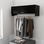 vidaXL Garde-robe noir 100x32 5x35 cm bois d'ingénierie