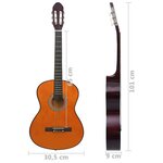 vidaXL Guitare classique pour débutants 4/4 39" Tilleul