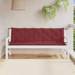 vidaXL Coussins de banc de jardin lot de 2 rouge bordeaux mélangé