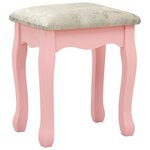 vidaXL Ensemble de coiffeuse et tabouret Rose 100x40x146 cm Paulownia