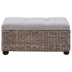 Banquette pouf tabouret meuble banc 2 Pièces jacinthe d'eau gris 3002178