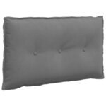 vidaXL Coussin de Dos Gris foncé 80 x 50 cm Tissu en microfibre