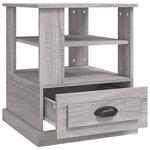 vidaXL Table d'appoint sonoma gris 50x50x60 cm bois d'ingénierie