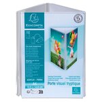 Porte-visuel Tryptique A6 - Cristal - X 20 - Exacompta