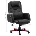 Chaise fauteuil siège de bureau informatique étude de massage similicuir noir 02_0024017