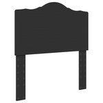 vidaXL Cadre de lit avec tête de lit Noir 90 x 190 cm Pin massif