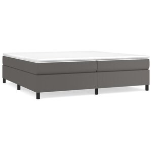 vidaXL Cadre de lit Gris 200x200 cm Similicuir