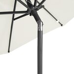 vidaXL Parasol de jardin avec mât en acier blanc 225x225x212 cm