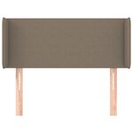 vidaXL Tête de lit avec oreilles Taupe 93x16x78/88 cm Tissu