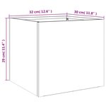 vidaXL Jardinières 2 Pièces argenté 32x30x29 cm acier galvanisé