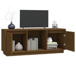 vidaXL Meuble TV Marron miel 110 5x35x44 cm Bois de pin massif