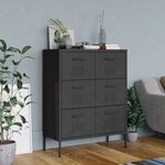 vidaXL Armoire à tiroirs Anthracite 80x35x101 5 cm Acier